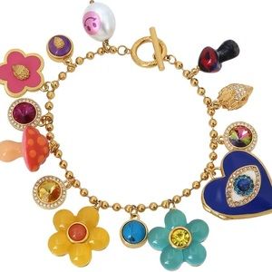 Kurt Geiger Crystal Charm Bracelet